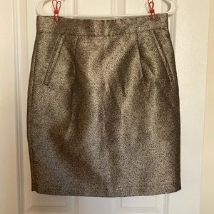 H&M Gold Pencil Skirt